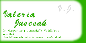 valeria juscsak business card